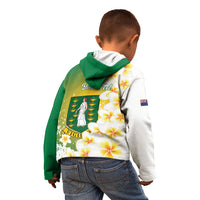 British Virgin Islands Day Personalised Kid Hoodie Vigilate Plumeria Alba Coat Of Arms