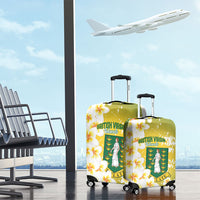 British Virgin Islands Day Luggage Cover Vigilate Plumeria Alba Coat Of Arms