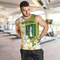British Virgin Islands Day Personalised Men Tank Top Vigilate Plumeria Alba Coat Of Arms