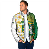 British Virgin Islands Day Personalised Padded Jacket Vigilate Plumeria Alba Coat Of Arms