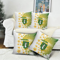 British Virgin Islands Day Pillow Cover Vigilate Plumeria Alba Coat Of Arms