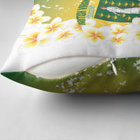 British Virgin Islands Day Pillow Cover Vigilate Plumeria Alba Coat Of Arms