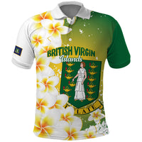 British Virgin Islands Day Personalised Polo Shirt Vigilate Plumeria Alba Coat Of Arms