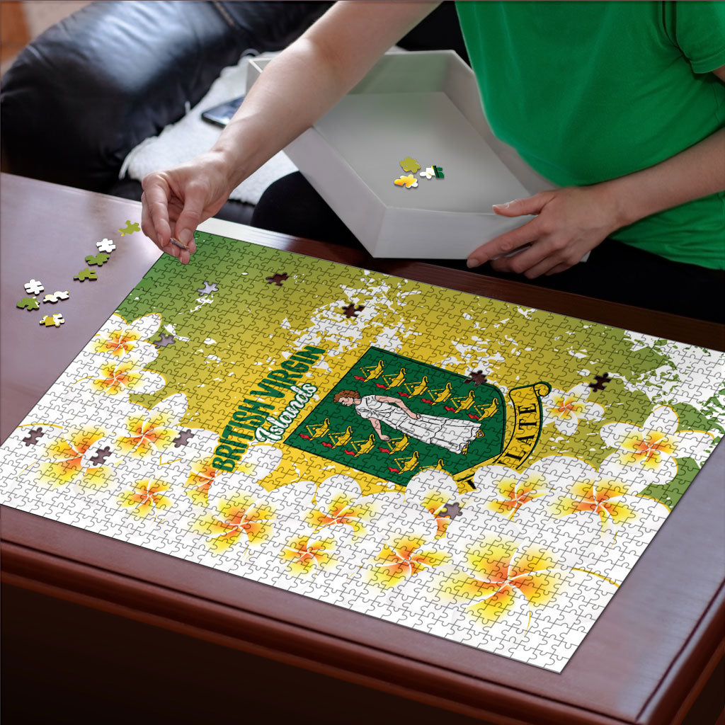 British Virgin Islands Day Puzzle Vigilate Plumeria Alba Coat Of Arms