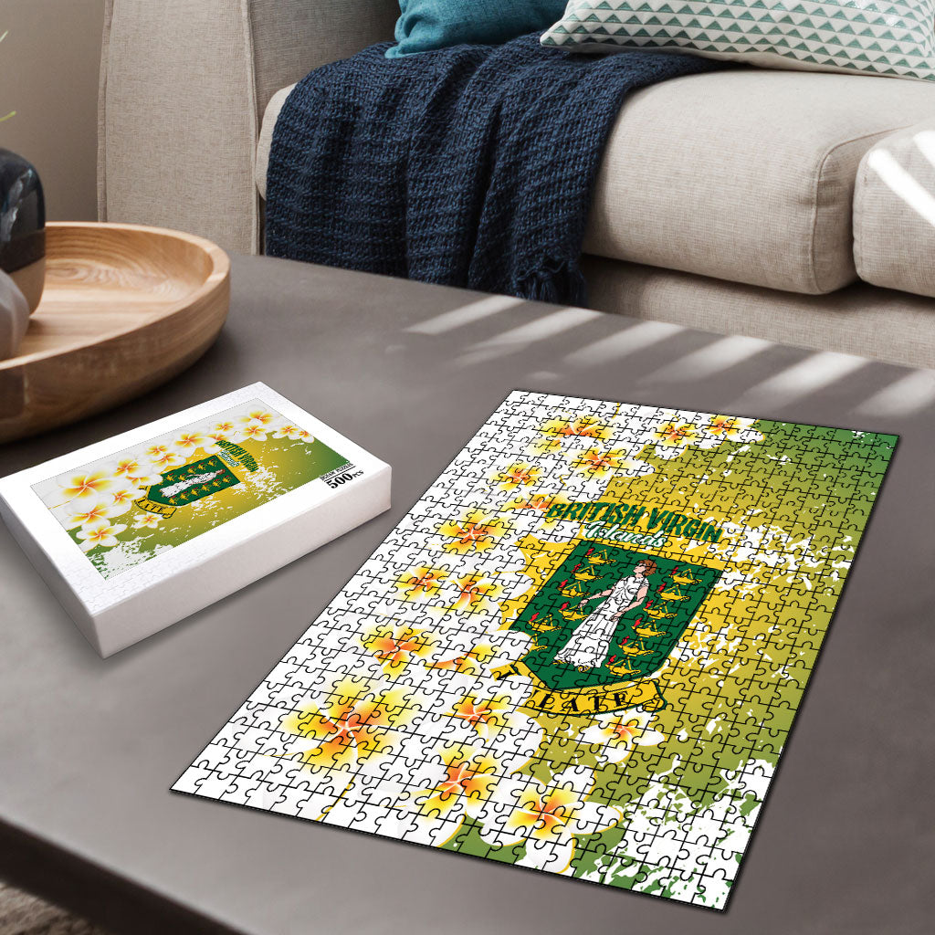 British Virgin Islands Day Puzzle Vigilate Plumeria Alba Coat Of Arms