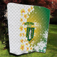 British Virgin Islands Day Quilt Vigilate Plumeria Alba Coat Of Arms
