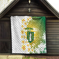 British Virgin Islands Day Quilt Vigilate Plumeria Alba Coat Of Arms