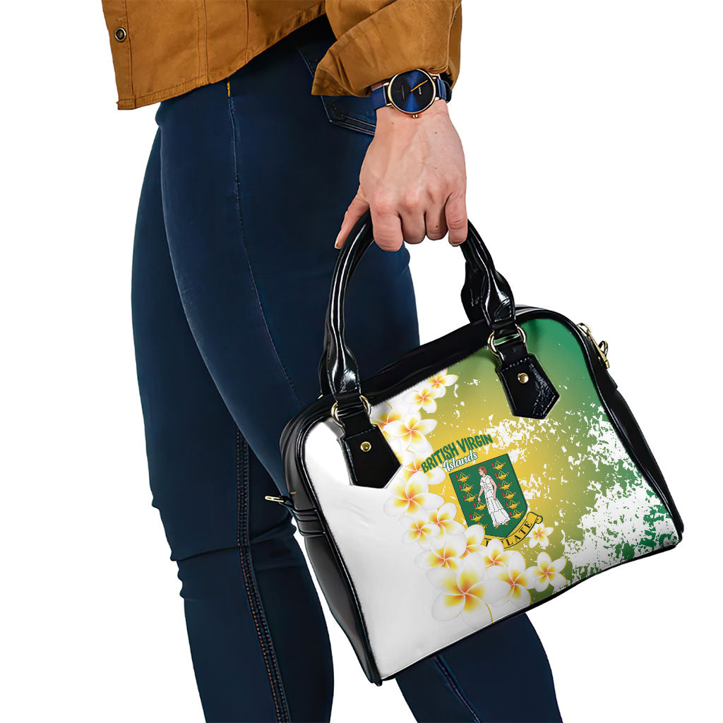 British Virgin Islands Day Shoulder Handbag Vigilate Plumeria Alba Coat Of Arms