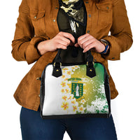 British Virgin Islands Day Shoulder Handbag Vigilate Plumeria Alba Coat Of Arms