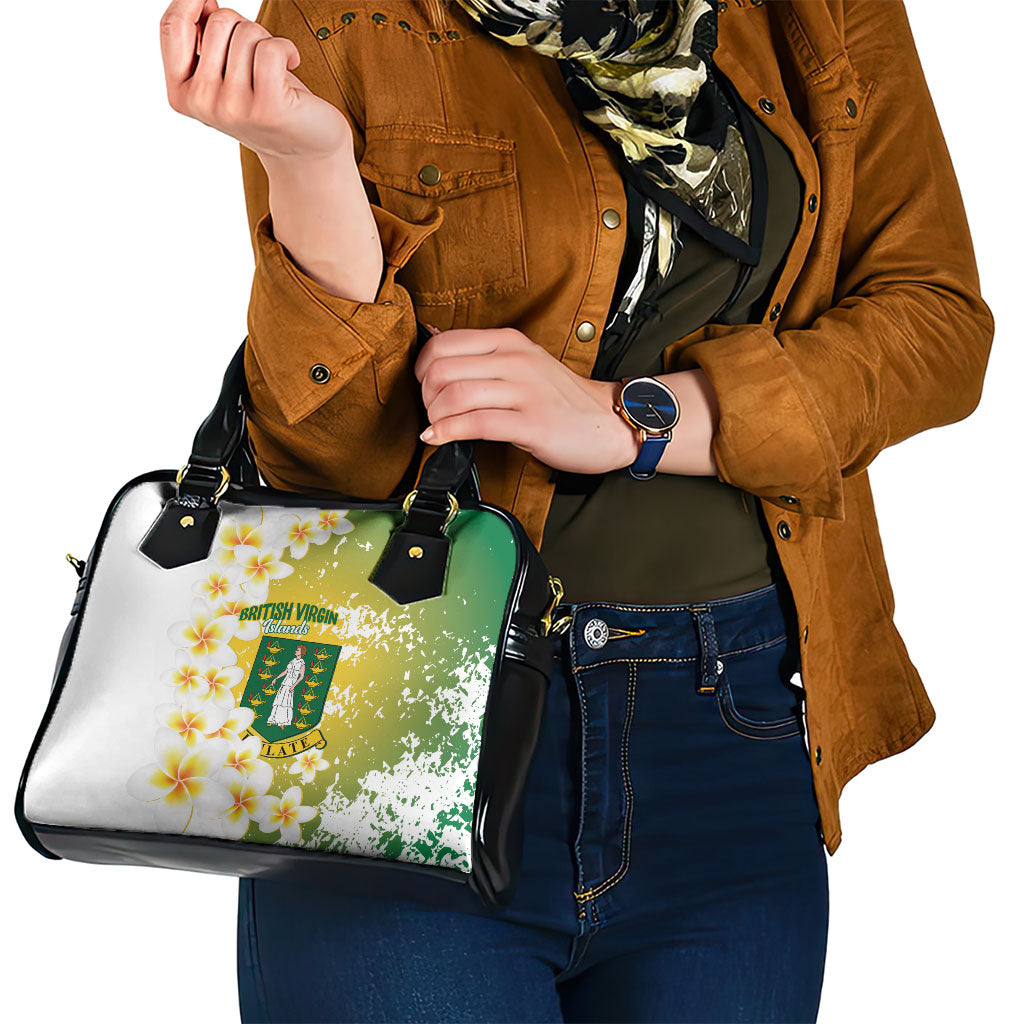 British Virgin Islands Day Shoulder Handbag Vigilate Plumeria Alba Coat Of Arms