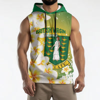 British Virgin Islands Day Personalised Sleeveless Hoodie Vigilate Plumeria Alba Coat Of Arms