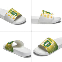 British Virgin Islands Day Slide Sandals Vigilate Plumeria Alba Coat Of Arms