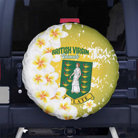 British Virgin Islands Day Spare Tire Cover Vigilate Plumeria Alba Coat Of Arms