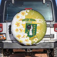 British Virgin Islands Day Spare Tire Cover Vigilate Plumeria Alba Coat Of Arms