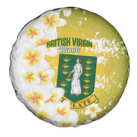 British Virgin Islands Day Spare Tire Cover Vigilate Plumeria Alba Coat Of Arms