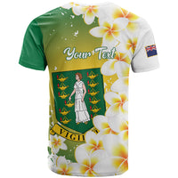 British Virgin Islands Day Personalised T Shirt Vigilate Plumeria Alba Coat Of Arms