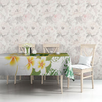 British Virgin Islands Day Tablecloth Vigilate Plumeria Alba Coat Of Arms