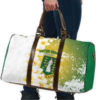 British Virgin Islands Day Travel Bag Vigilate Plumeria Alba Coat Of Arms