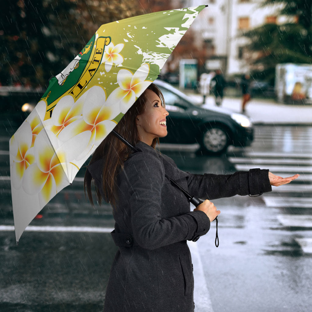 British Virgin Islands Day Umbrella Vigilate Plumeria Alba Coat Of Arms