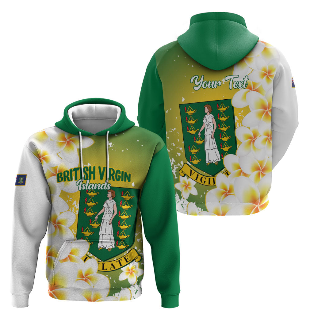 British Virgin Islands Day Personalised Zip Hoodie Vigilate Plumeria Alba Coat Of Arms