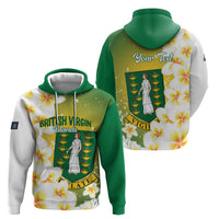 British Virgin Islands Day Personalised Zip Hoodie Vigilate Plumeria Alba Coat Of Arms