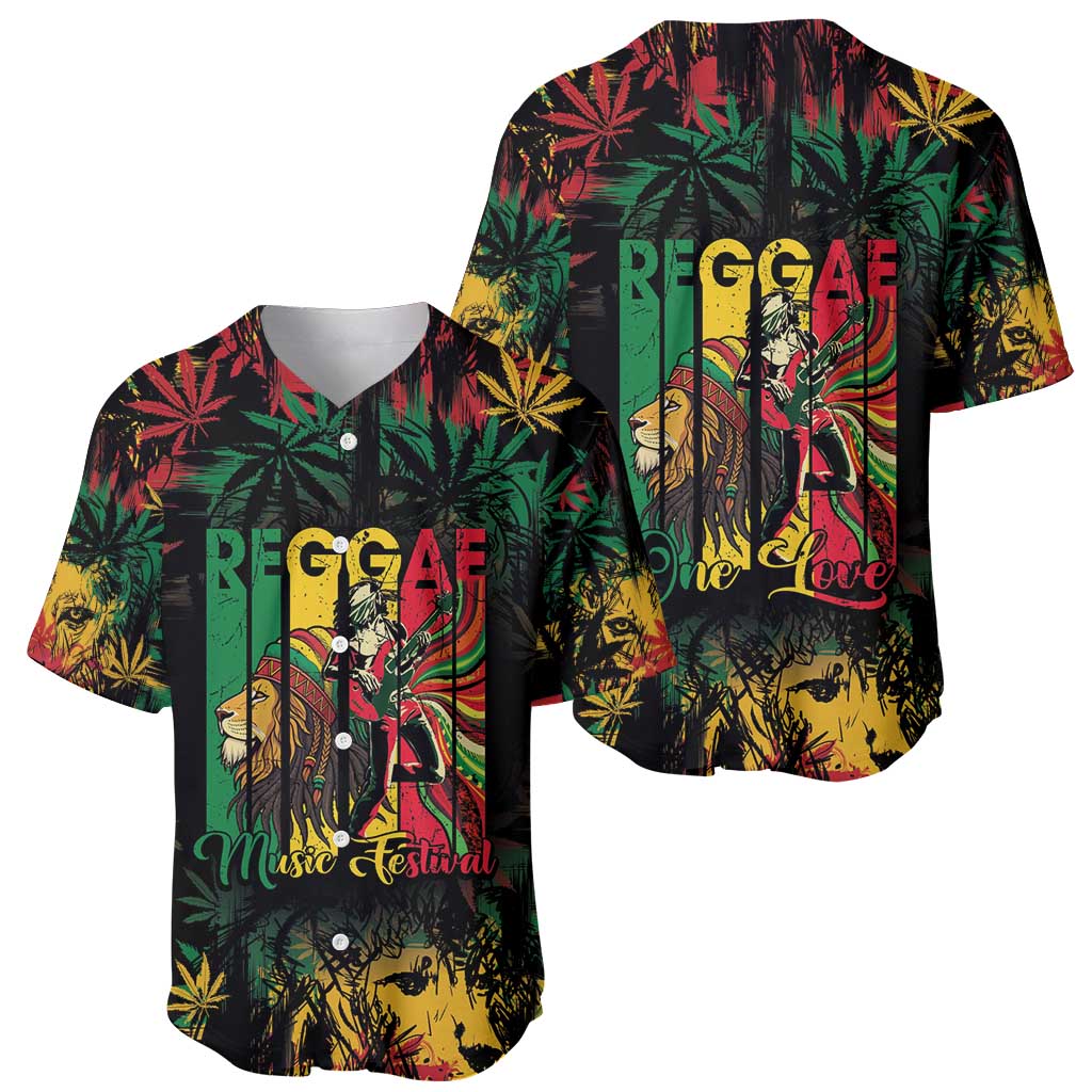 Jamaica Reggae Festival Baseball Jersey One Love Rastafari Culture - Wonder Print Shop