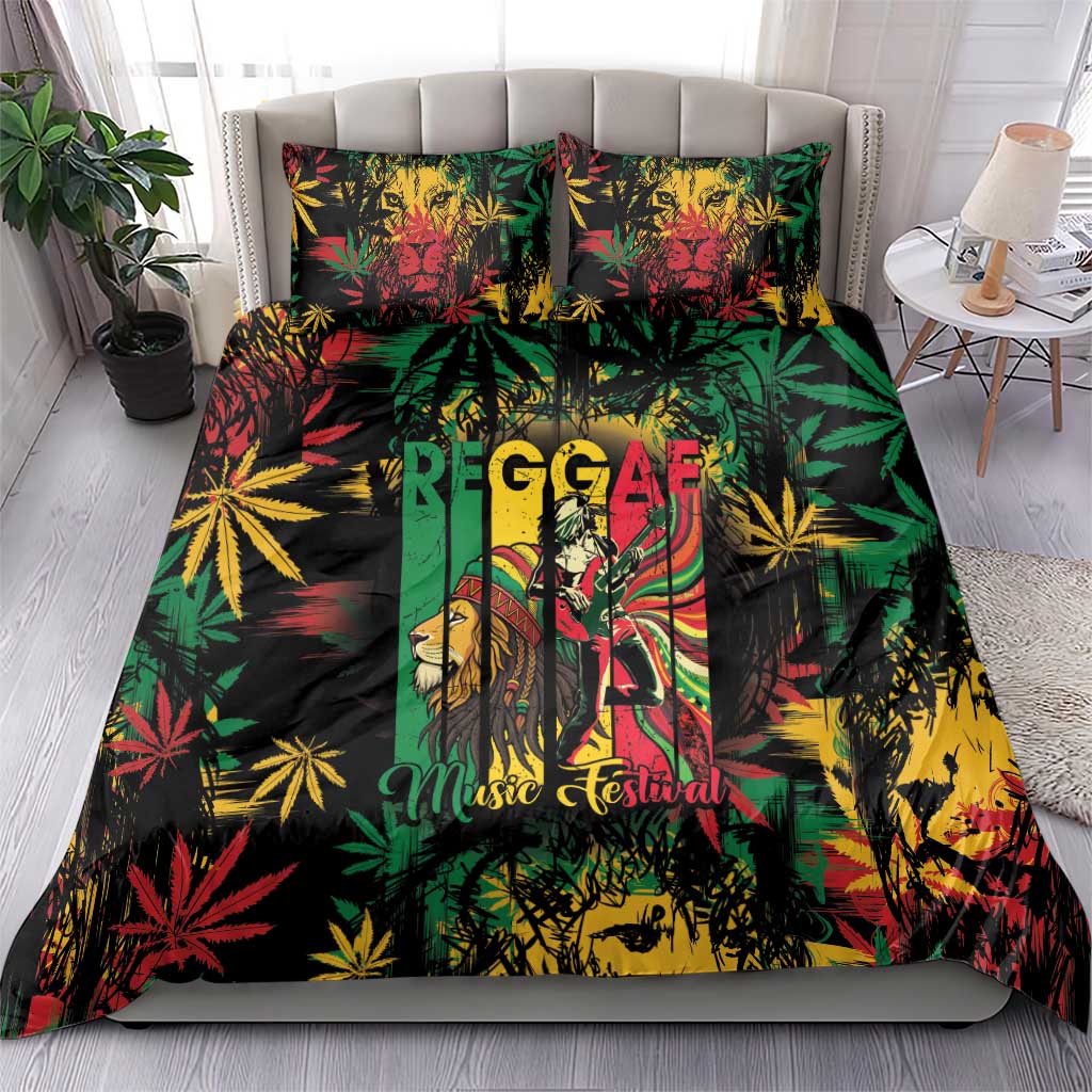 Jamaica Reggae Festival Bedding Set One Love Rastafari Culture - Wonder Print Shop