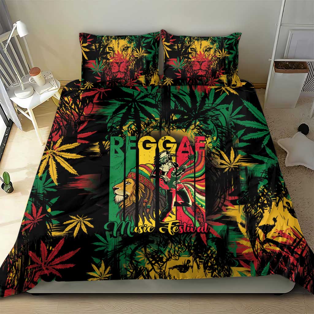Jamaica Reggae Festival Bedding Set One Love Rastafari Culture - Wonder Print Shop