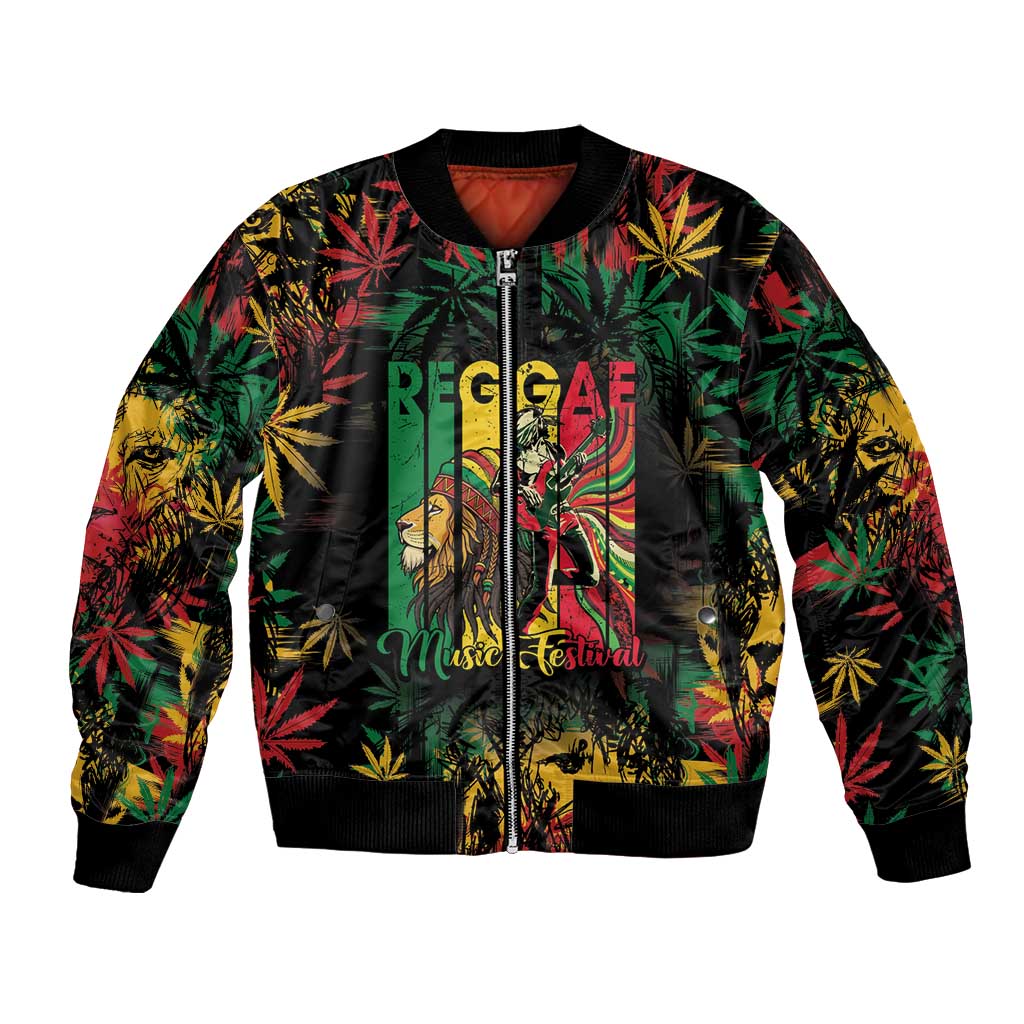 Jamaica Reggae Festival Bomber Jacket One Love Rastafari Culture - Wonder Print Shop