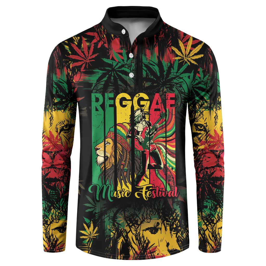Jamaica Reggae Festival Button Sweatshirt One Love Rastafari Culture - Wonder Print Shop