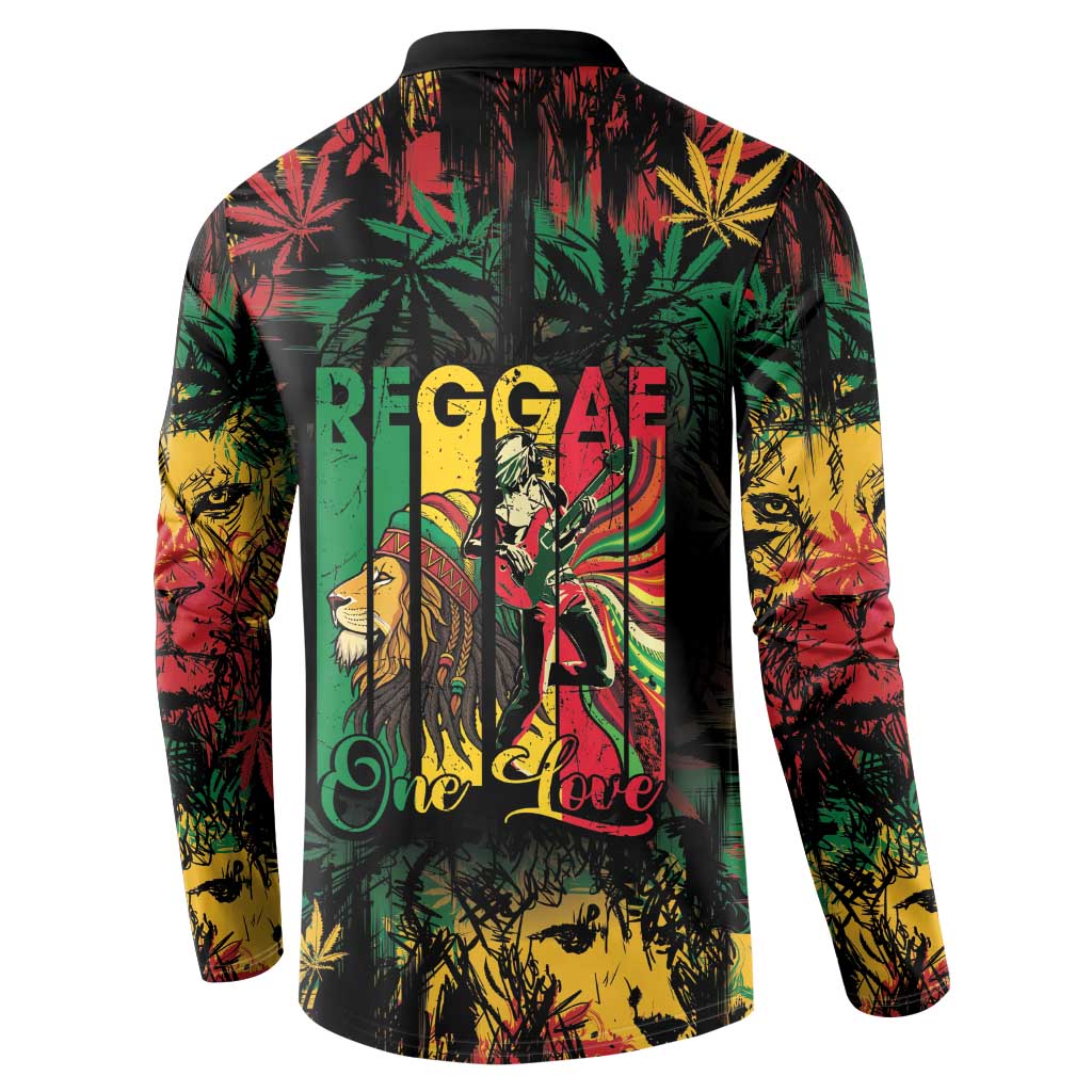 Jamaica Reggae Festival Button Sweatshirt One Love Rastafari Culture - Wonder Print Shop