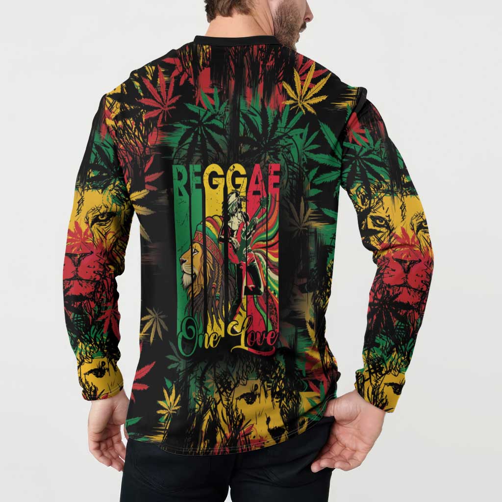 Jamaica Reggae Festival Button Sweatshirt One Love Rastafari Culture - Wonder Print Shop