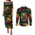 Jamaica Reggae Festival Couples Matching Puletasi and Long Sleeve Button Shirt One Love Rastafari Culture - Wonder Print Shop