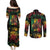 Jamaica Reggae Festival Couples Matching Puletasi and Long Sleeve Button Shirt One Love Rastafari Culture - Wonder Print Shop