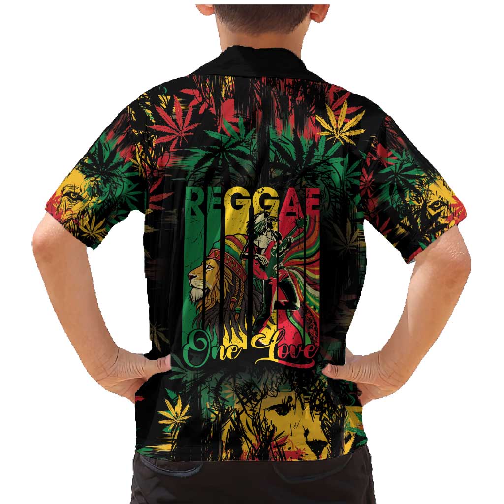 Jamaica Reggae Festival Family Matching Mermaid Dress and Hawaiian Shirt One Love Rastafari Culture - Wonder Print Shop