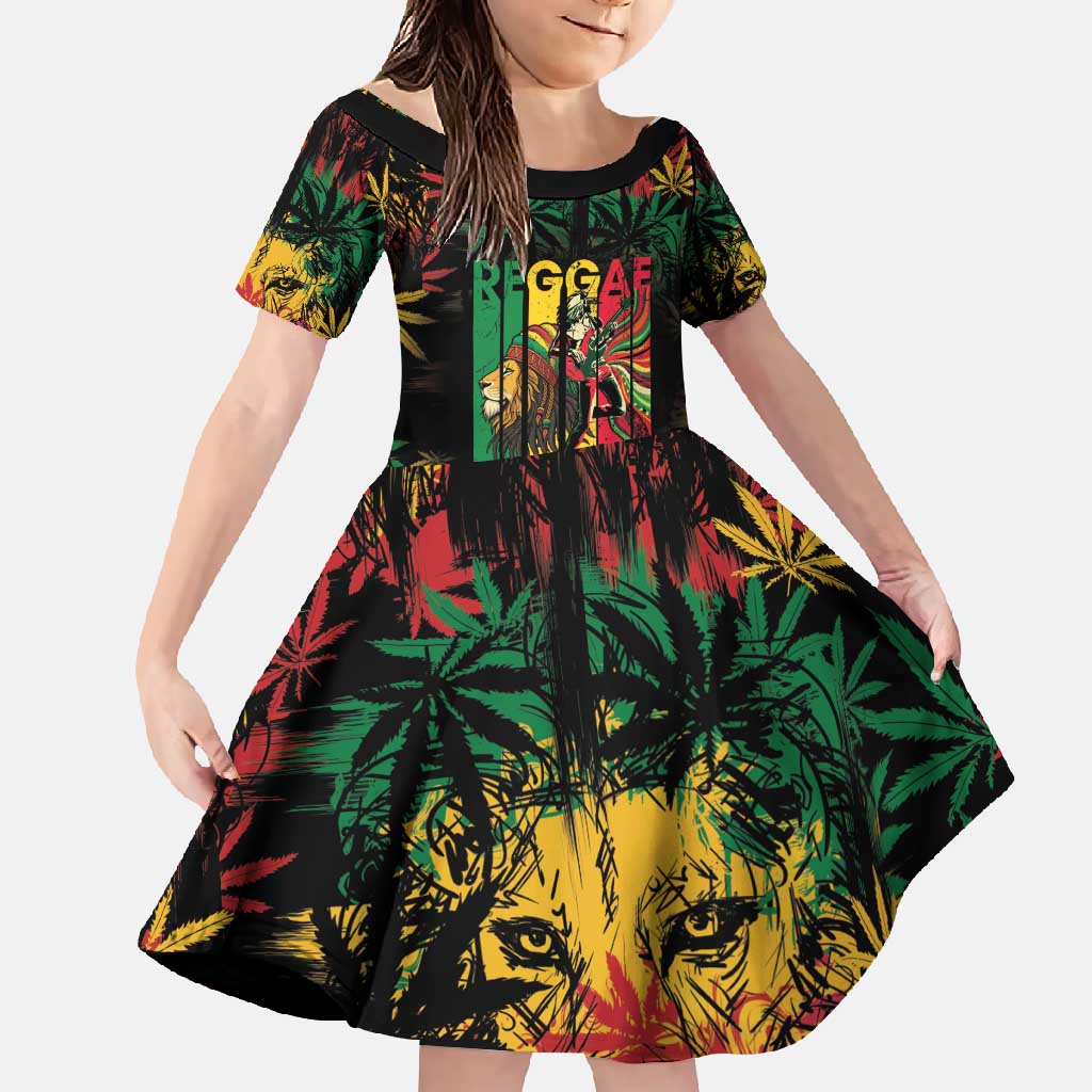 Jamaica Reggae Festival Family Matching Mermaid Dress and Hawaiian Shirt One Love Rastafari Culture - Wonder Print Shop