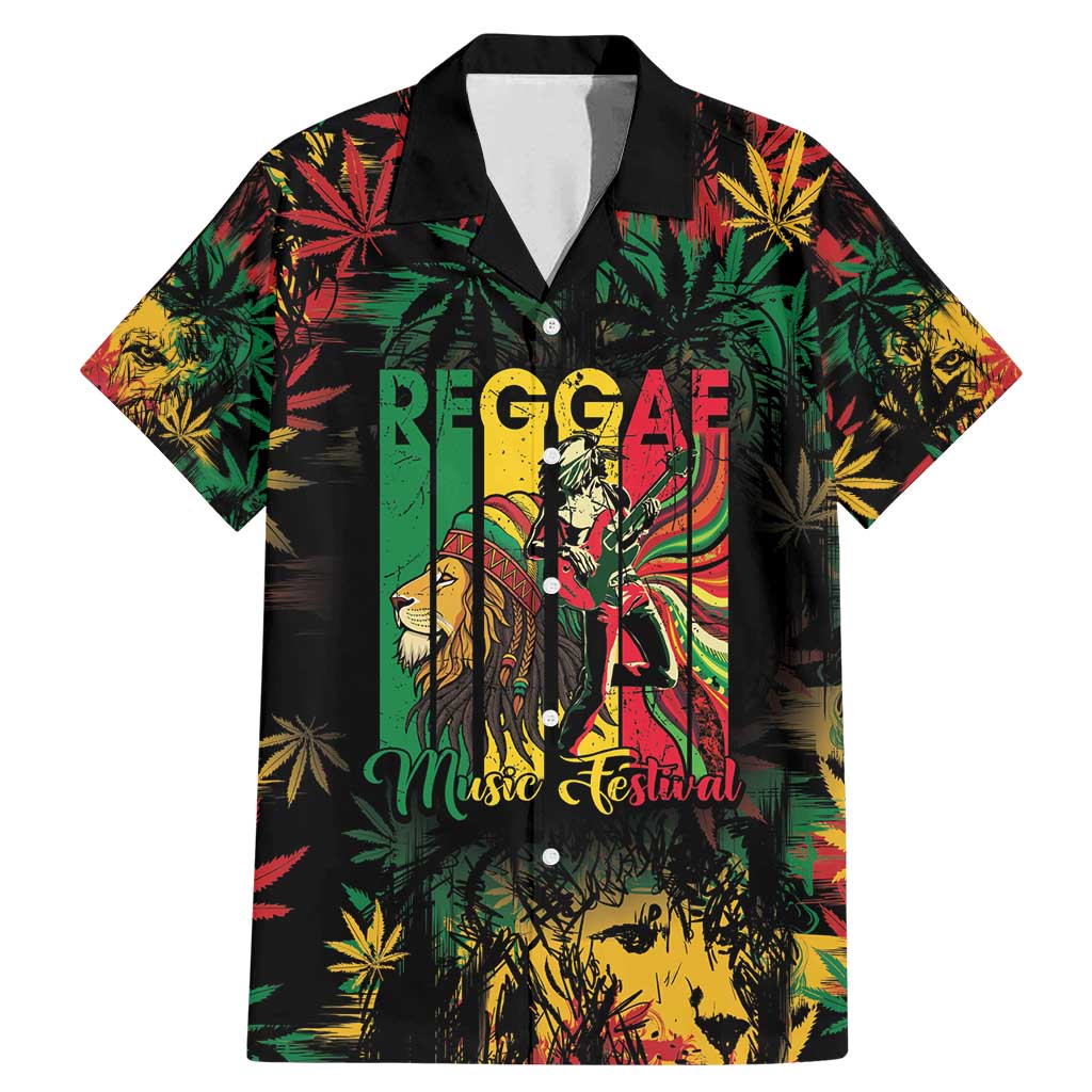 Jamaica Reggae Festival Family Matching Mermaid Dress and Hawaiian Shirt One Love Rastafari Culture - Wonder Print Shop