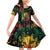 Jamaica Reggae Festival Family Matching Off Shoulder Short Dress and Hawaiian Shirt One Love Rastafari Culture - Wonder Print Shop