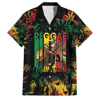 Jamaica Reggae Festival Family Matching Off Shoulder Short Dress and Hawaiian Shirt One Love Rastafari Culture - Wonder Print Shop