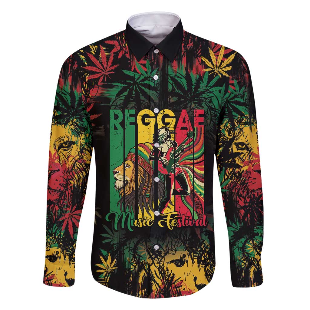 Jamaica Reggae Festival Family Matching Off Shoulder Short Dress and Hawaiian Shirt One Love Rastafari Culture - Wonder Print Shop