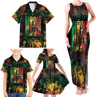 Jamaica Reggae Festival Family Matching Tank Maxi Dress and Hawaiian Shirt One Love Rastafari Culture - Wonder Print Shop