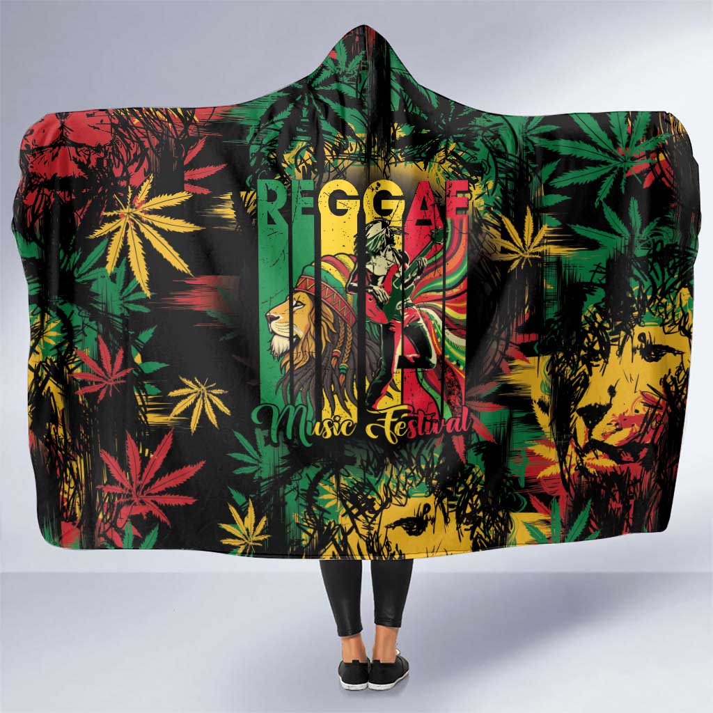 Jamaica Reggae Festival Hooded Blanket One Love Rastafari Culture - Wonder Print Shop