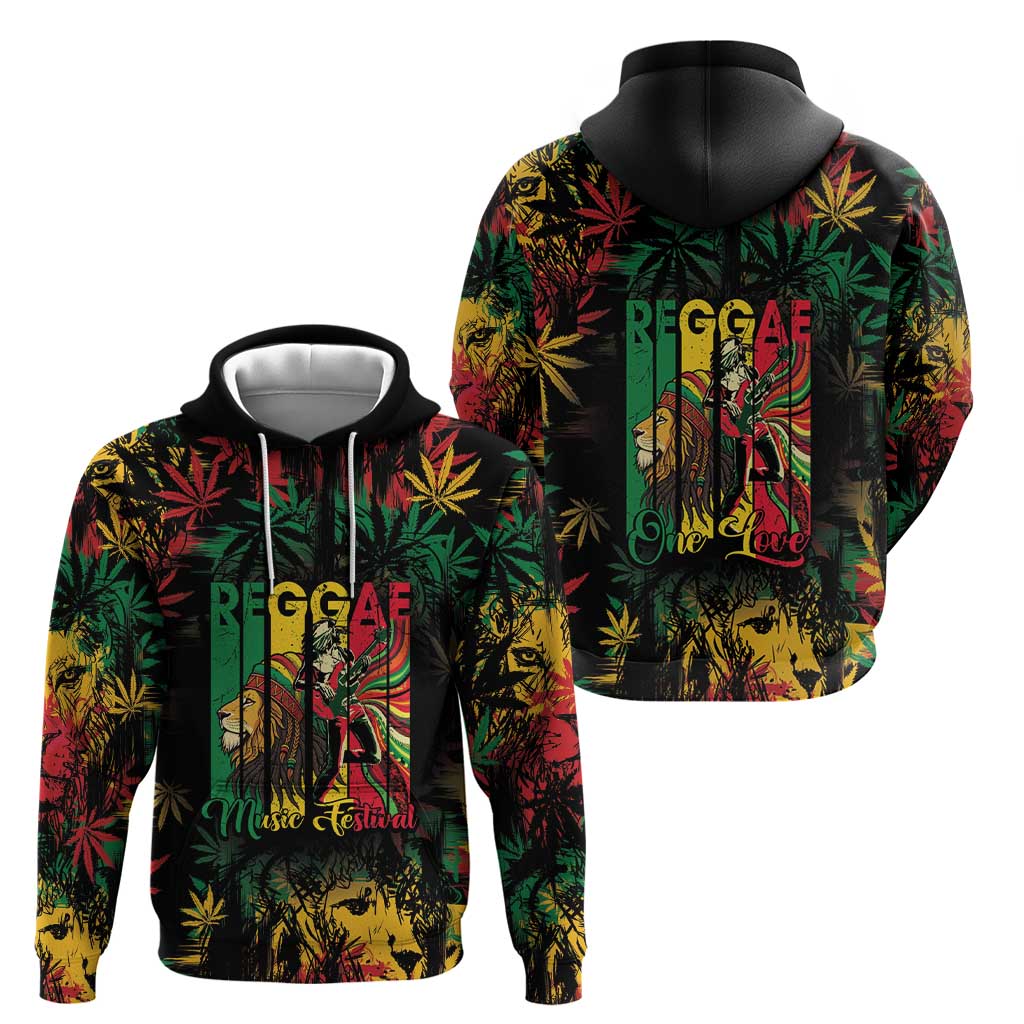 Jamaica Reggae Festival Hoodie One Love Rastafari Culture - Wonder Print Shop