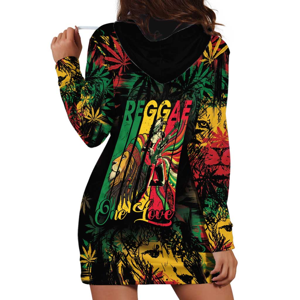 Jamaica Reggae Festival Hoodie Dress One Love Rastafari Culture - Wonder Print Shop