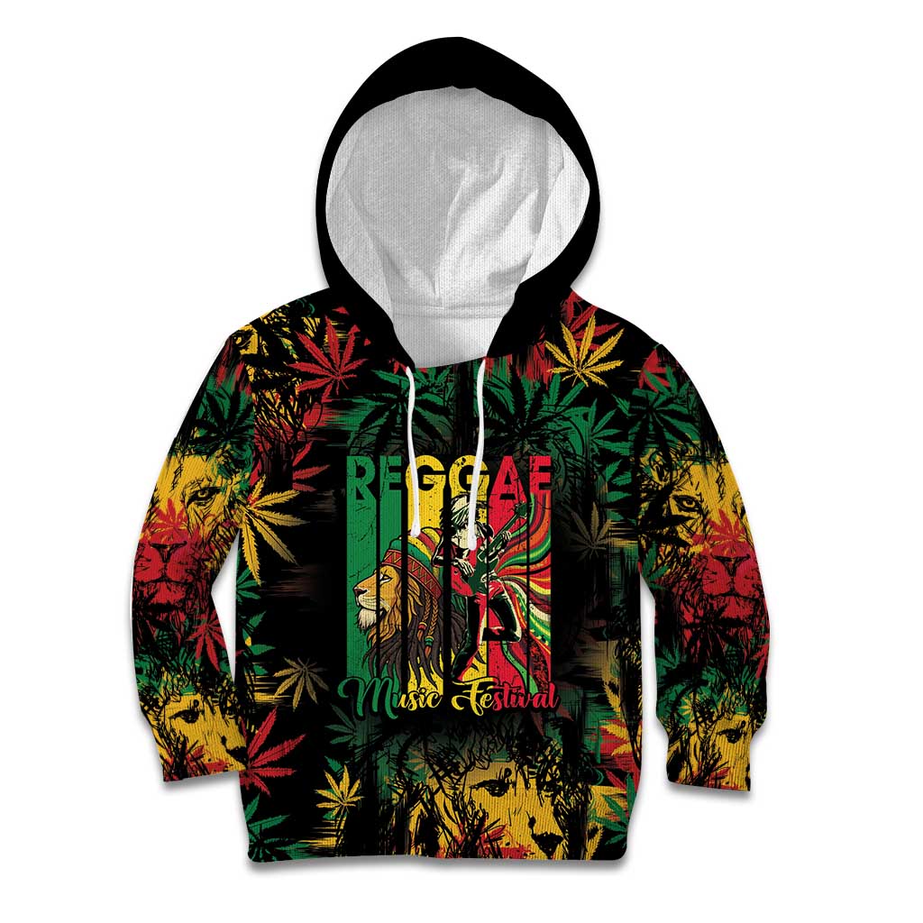 Jamaica Reggae Festival Kid Hoodie One Love Rastafari Culture - Wonder Print Shop
