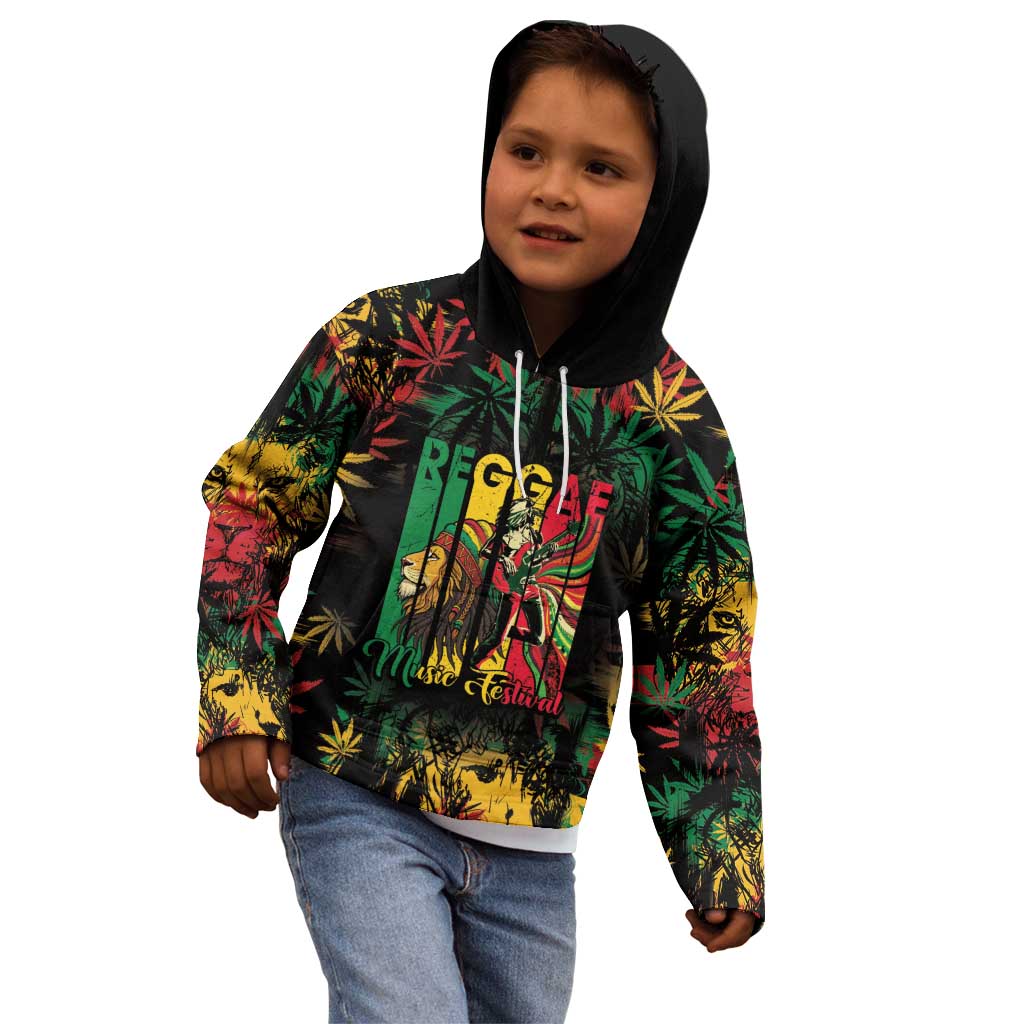Jamaica Reggae Festival Kid Hoodie One Love Rastafari Culture - Wonder Print Shop