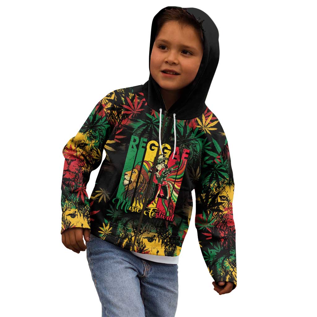 Jamaica Reggae Festival Kid Hoodie One Love Rastafari Culture - Wonder Print Shop