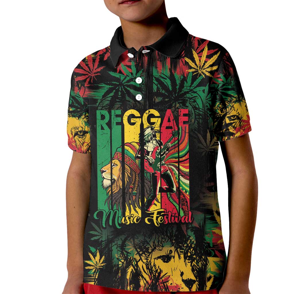 Jamaica Reggae Festival Kid Polo Shirt One Love Rastafari Culture - Wonder Print Shop