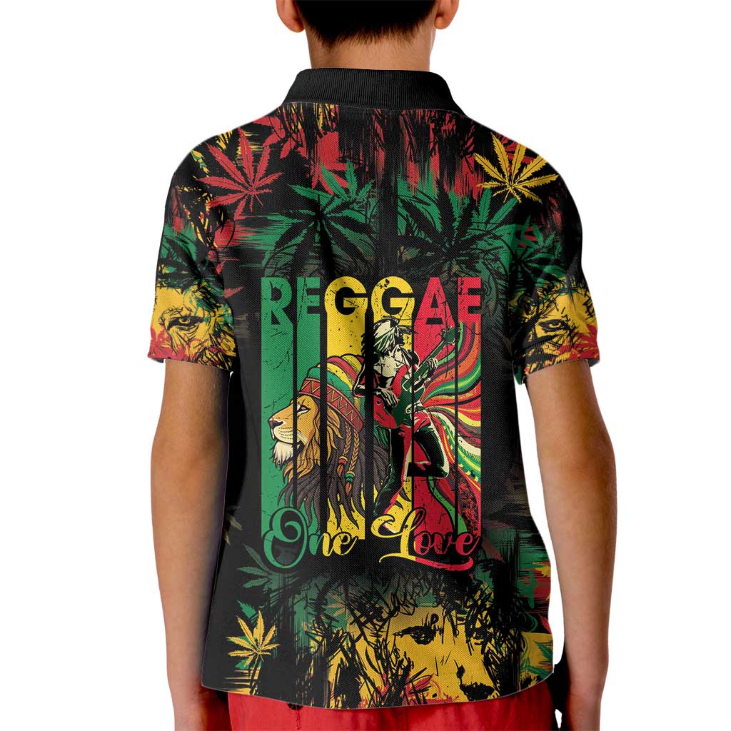 Jamaica Reggae Festival Kid Polo Shirt One Love Rastafari Culture - Wonder Print Shop