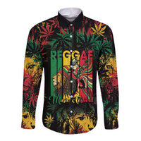 Jamaica Reggae Festival Long Sleeve Button Shirt One Love Rastafari Culture - Wonder Print Shop